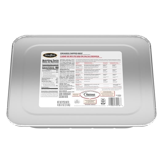 Nestle Stouffers Creamed Creamed, Chipped Beef, 4 x 4.74 lb Case - DOT product image 2