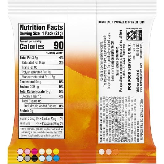 Goldfish Baked with Goldfish Xtra Cheddar Whole Grain Crackers, 300 x 0.75 oz Case - DOT product image 8