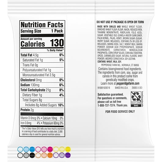 Goldfish Pepperidge Farm Goldfish Honey Bun Whole Grain Grahams, 300 x 1 oz Case - DOT product image 8