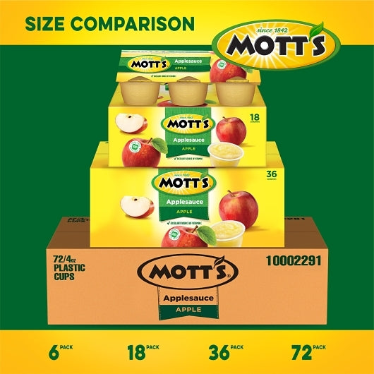 Motts As Apple Original Applesauce Cup, 12 x 6 x 4 oz Case - DOT product image 8