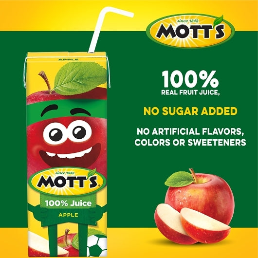 Mott's 100% Apple Juice Tetra Box, 32 x 6.75 oz Case - DOT product image 8