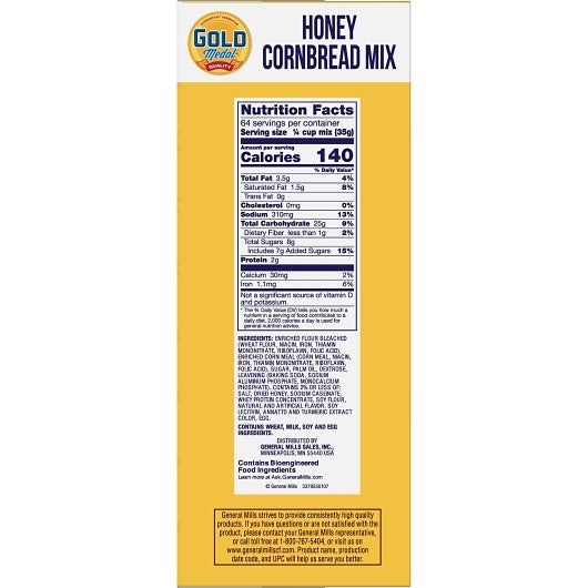 Gold Medal Honey Cornbread Cornbread Mix, 6 x 5 lb Case - DOT product image 8