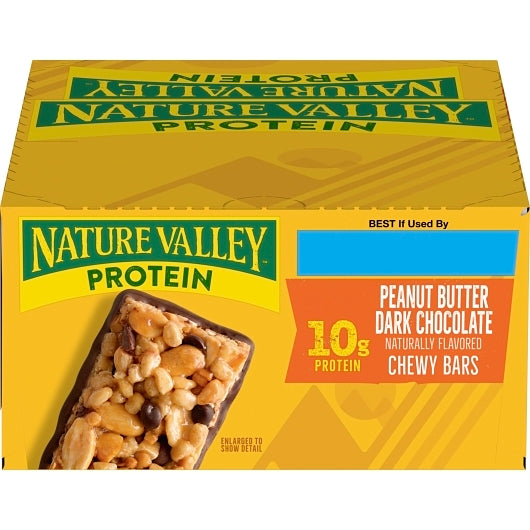 Nature Valley Peanut Butter Dark Chocolate Chewy Protein Bar, 8 x 16 x 1.42 oz Case - DOT product image 2