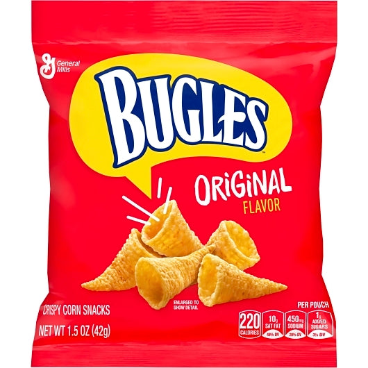 Bugles Big Bag Original Flavor, 36 x 1.5 oz Case - Front/center packaged product image