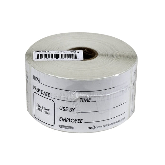 NCCO National Checking 2X4 Removable Item-Prep-Use By Labels, 1 x 500 each Case - DOT product image 4