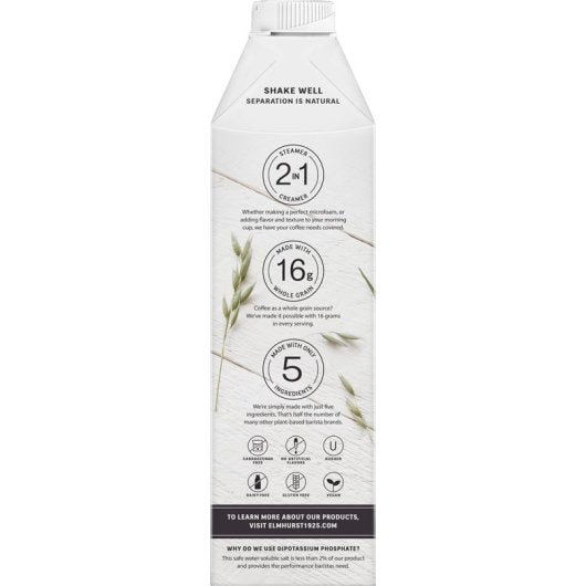 Elmhurst Barista Oat Milk, 6 x 32 fl oz Case - DOT product image 8