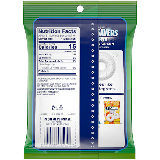 LifeSavers Wint O Wint-O-Green Candy, 12 x 6.25 oz Case - DOT product image 8