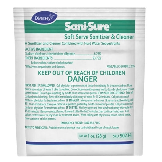 Diversey SANITIZER SANI-SURE CLEAN SOFT SERVE POUCH, 1 x 100 each Case - DOT product image 2
