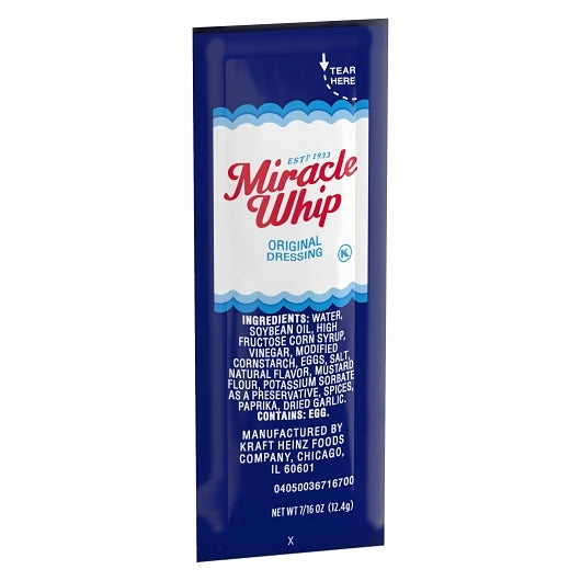 Miracle Whip Original Salad Mayonnaise Single Serve, 200 x 0.44 oz Case - DOT product image 2