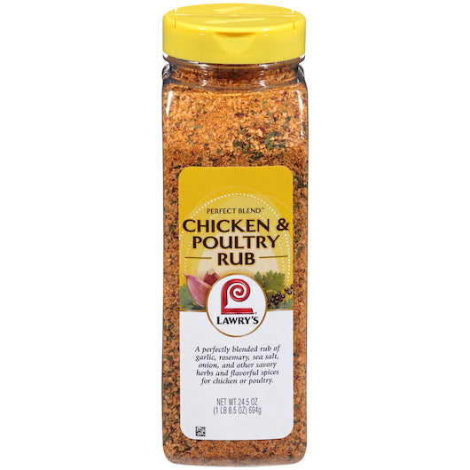 Lawry's Perfect Blend Chicken Rub And Seasoning, 6 x 24.5 oz Case - DOT product image 2