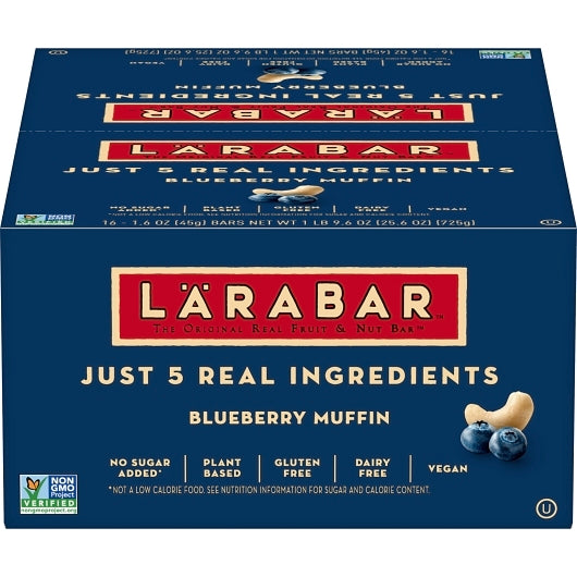 Larabar Gluten-Free Vegan Fruit & Nut Blueberry Muffin Bar, 4 x 16 x 1.6 oz Case - DOT product image 2