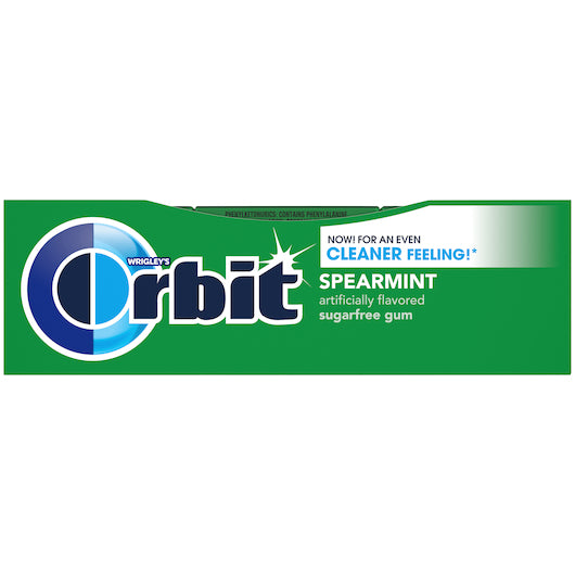 Orbit Spearmint Gum, 12 x 12 x 14 PC Case - Alternate product angle or state
