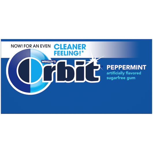 Orbit Sugar Free Peppermint Gum, 12 x 12 x 14 PC Case - Alternate product angle or state