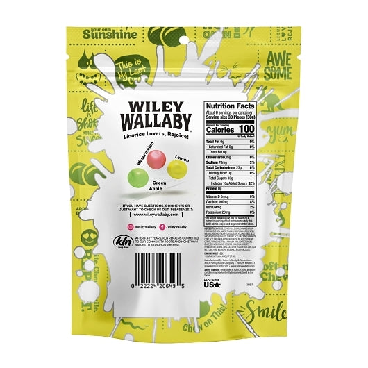 Wiley Wallaby Sourrageous Sour Beans Licorice, 12 x 6 oz Case - DOT product image 2