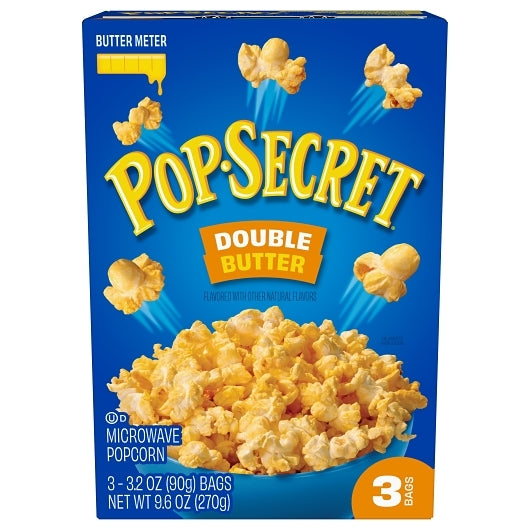 Pop Secret Double Butter Flavor Microwave Popcorn Share Size, 6 x 9.6 oz Case - Popcorn, Pretzels & Snack Mix - image 2