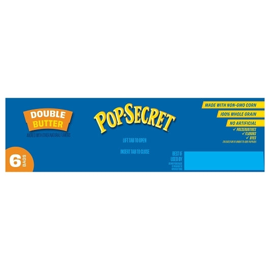 Pop Secret Double Butter Microwave Popcorn Share Size, 6 x 19.2 oz Case - Popcorn, Pretzels & Snack Mix - image 2