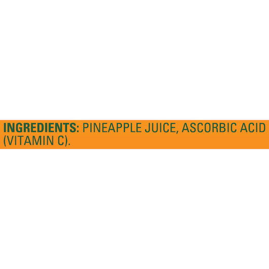 Del Monte Pineapple Juice, 12 x 46 fl oz Case - Ingredients label