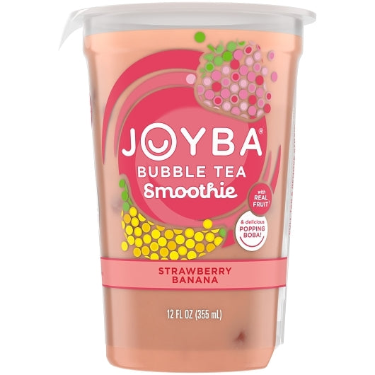 Joyba Strawberry Banana Bubble Tea Smoothie, 6 x 12 fl oz Case - Beverages - image 2