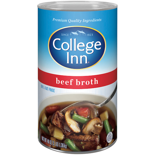 College Inn 99% Fat Free Beef Broth, 12 x 48 oz Case - Pantry Ingredients - image 2