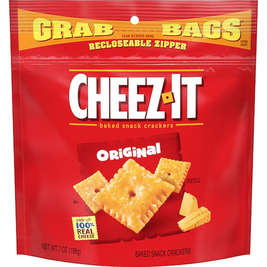 Cheez-It Grab Bag Reclosable Original Crackers, 6 x 7 oz Case - DOT product image 2