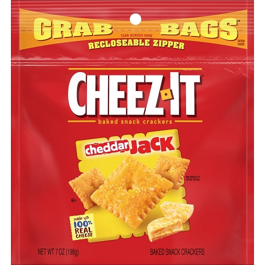 Cheez-It Grab Bag Reclosable Cheddar Jack Crackers, 6 x 7 oz Case - DOT product image 2
