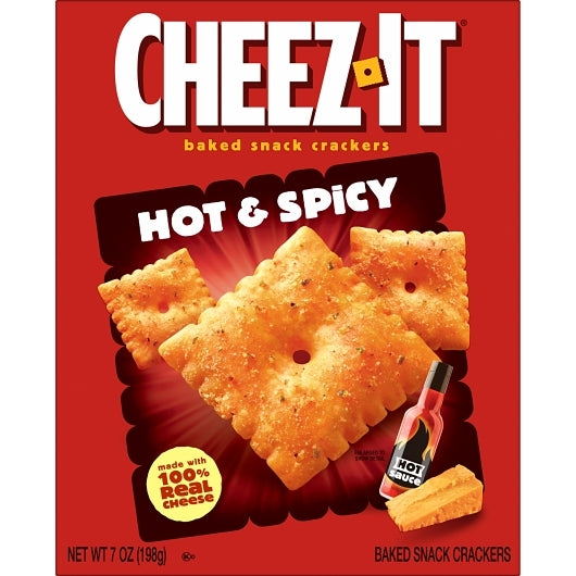 Cheez-It Hot & Spicy Tabasco Cracker, 12 x 7 oz Case - Crackers & Grahams - image 2