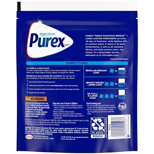 Purex Fresh Mountain Breeze Detergent Pods, 4 x 30.2 fl oz Case - Cleaners & Sanitizers - image 2