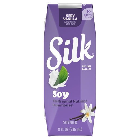Silk Aseptic Very Vanilla Soy Milk, 18 x 8 fl oz Case - DOT product image 2