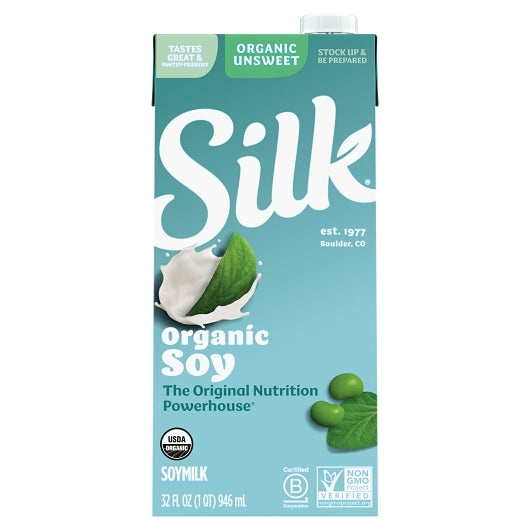 Silk Aseptic Unsweetened Soymilk, 6 x 32 fl oz Case - DOT product image 2