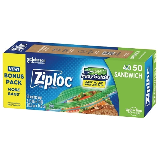 Ziploc Sandwich Bag 50 Ct, 12 x 50 ct Case - Disposables - image 2