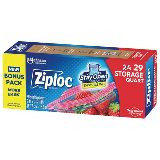 Ziploc Suso Storage Quart Bag 29 Ct, 12 x 29 ct Case - Disposables - image 2