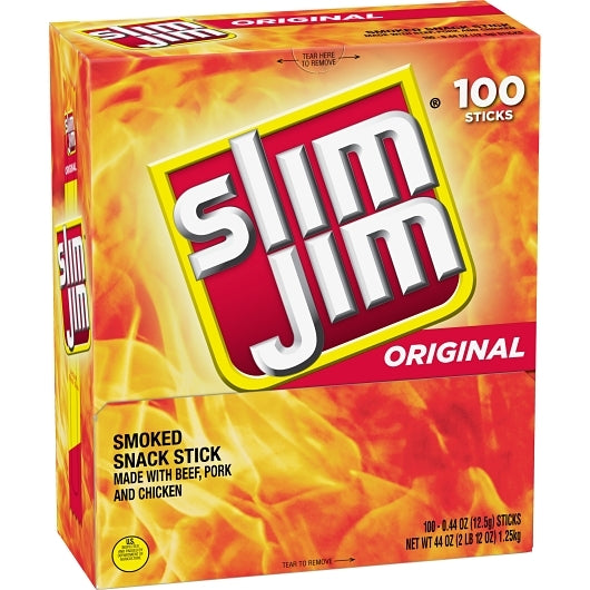Slim Jim Original Snack Sticks, 4 x 100 x 0.44 oz Case - DOT product image 2