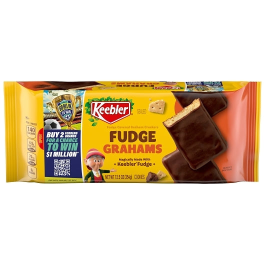 Keebler Fudge Shoppe Deluxe Grahams, 12 x 12.5 oz Case - Crackers & Grahams - image 2