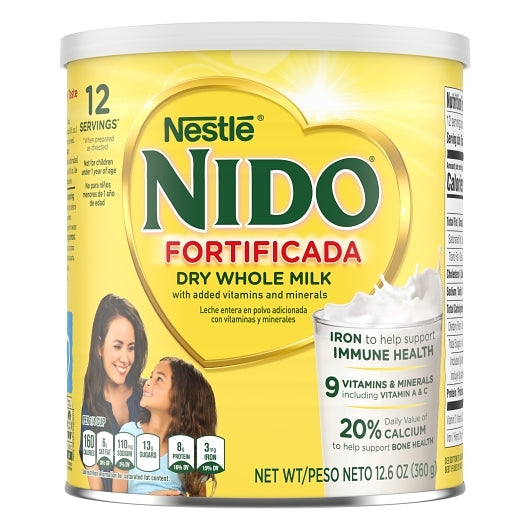 Nido Full Cream Milk Powder Fortified Canister, 6 x 12.7 oz Case - Beverages - image 2