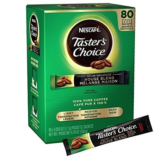 Nescafe Taster's Choice Decaf Stick Pack, 6 x 4.79 oz Case - DOT product image 2