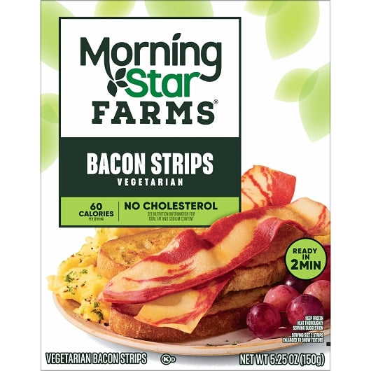 Morningstar Farms Breakfast Bacon, 12 x 5.25 oz Case - Frozen Meat & Seafood - image 2