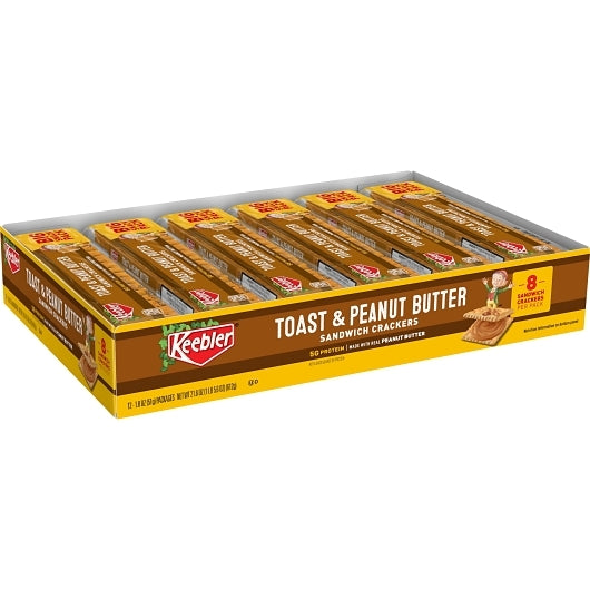 Kellogg's Keebler Kings Blend Toasted & Peanut Butter Cracker, 12 x 12 x 1.8 oz Case - DOT product image 8