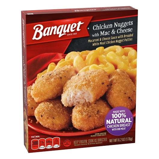 Banquet Basic Chicken Nuggets With Mac And Cheese Meal, 12 x 6.2 oz Case - DOT product image 2