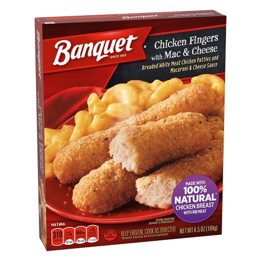Banquet Basic Chicken Finger With Mac And Cheese Meal, 12 x 6.5 oz Case - DOT product image 2