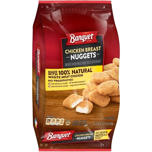 Banquet White Meat Chicken Nuggets Bagged, 8 x 30 oz Case - Frozen Meat & Seafood - image 2