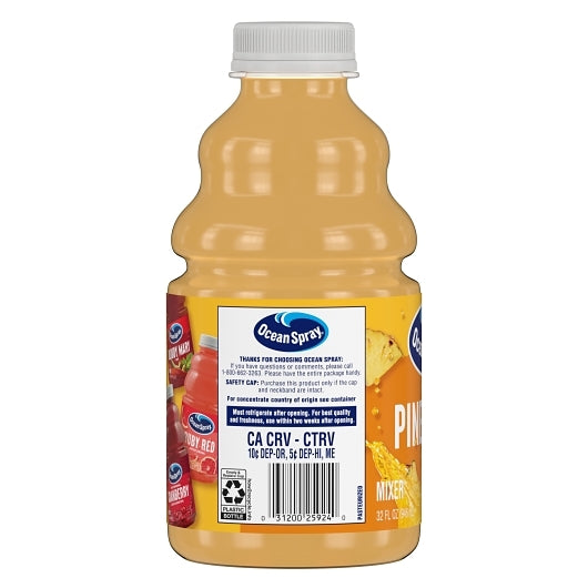 Ocean Spray Bar Pac Pineapple Juice, 12 x 32 fl oz Case - DOT product image 2