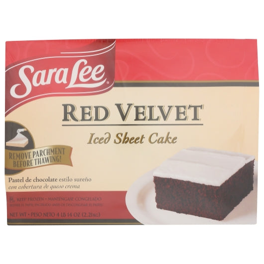 Sara Lee 12" x 16" Red Velvet Sheet Cake, 4 x 78 oz Case - DOT product image 2