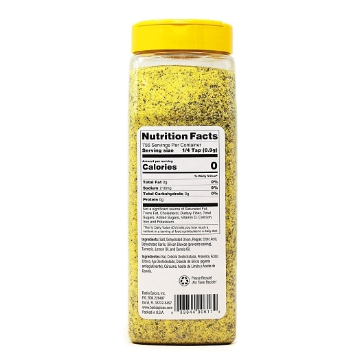 Badia Lemon Pepper, 6 x 1.5 lb Case - DOT product image 2