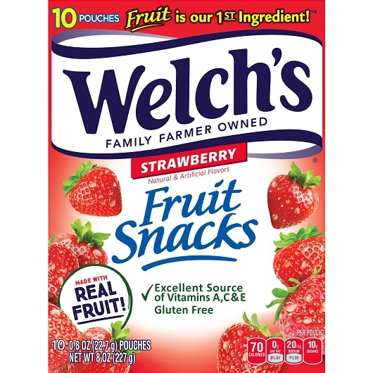Welch's Fruit Snacks Strawberry, 8 x 10 x 0.8 oz Case - Snacks - image 2