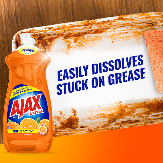 Ajax Dishwashing Liquid Anti-bacterial Orange, 9 x 28 fl oz Case - DOT product image 2