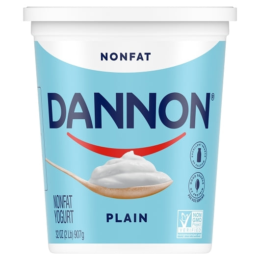 Dannon Non Fat Natural Plain Yogurt, 6 x 32 oz Case - DOT product image 2