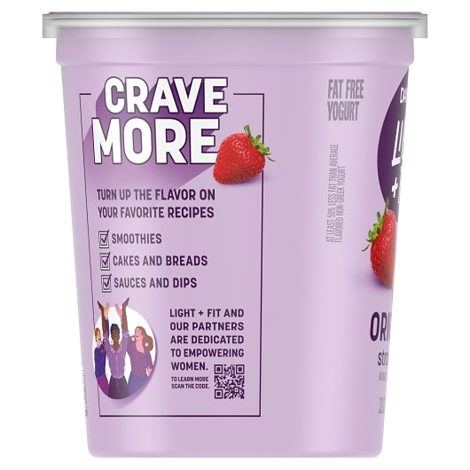 Light & Fit Nonfat Strawberry Yogurt, 6 x 32 oz Case - DOT product image 2