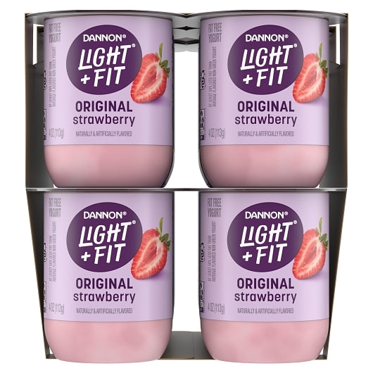 Light and Fit Nonfat 4 Strawberry, 4 Raspberry, and 4 Blueberry Yogurt, 4 x 48 oz Case - DOT product image 2