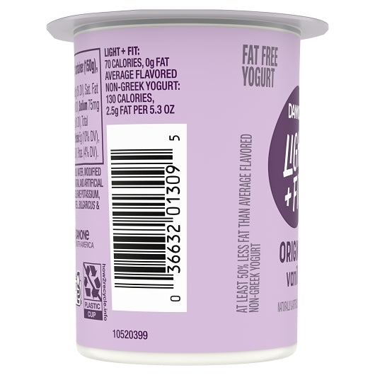Light & Fit Nonfat Vanilla Yogurt, 12 x 5.3 oz Case - DOT product image 2