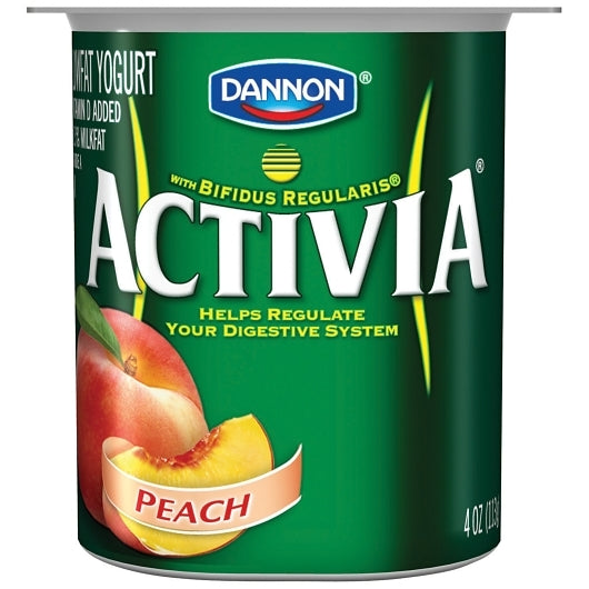 Activia Low Fat 12 Strawberry and 12 Peach Yogurt, 24 x 24 ct Case - DOT product image 2
